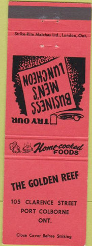 Matchbook Cover - Golden Reef Port Colborne ON