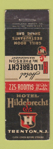 Matchbook Cover - Hotel Hildebrecht Trenton NJ WEAR
