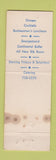 Matchbook Cover - Bucky's Stockholm Restaurant Somerville NJ STAINED