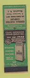 Matchbook Cover - GE General Electric Air Conditioner 1948 Bloomfield NJ