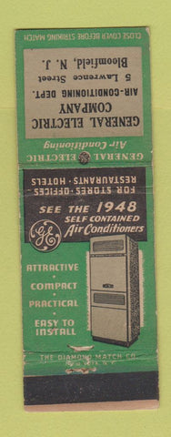 Matchbook Cover - GE General Electric Air Conditioner 1948 Bloomfield NJ