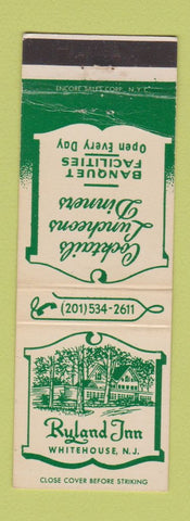 Matchbook Cover - Ryland Inn Whitehouse NJ