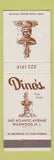 Matchbook Cover - Dino's Fine Food Wildwood NJ