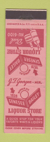 Matchbook Cover - Genesee Bailey Liquor Store Buffalo NY