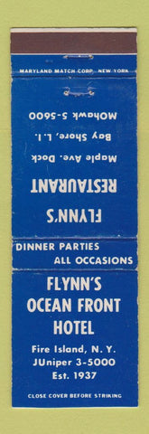 Matchbook Cover - Flynn's Restaurant Hotel Bay Shore LI NY