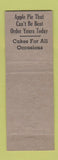 Matchbook Cover - Sisley's Restaurant Lockport NY