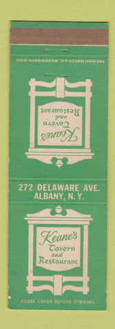 Matchbook Cover - Keane's Tavern Restaurant Albany NY
