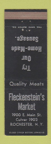 Matchbook Cover - Fleckenstein's Market Rochester NY grocery meat