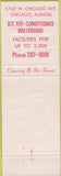 Matchbook Cover - Chateau Royale Catering girlie Chicago IL