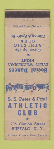Matchbook Cover - SS Peter & Paul Athletic Club Buffalo NY WEAR