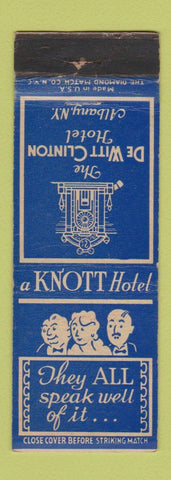 Matchbook Cover - Knott Hotels De Witt Clinton Albany NY WEAR