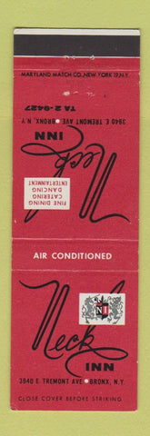 Matchbook Cover - Neck Inn Bronx NY