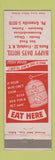 Matchbook Cover - Happy Days Hotel Freehold NY