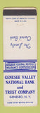 Matchbook Cover - Genesee Valley National Bank Trust Geneseo NY