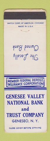 Matchbook Cover - Genesee Valley National Bank Trust Geneseo NY