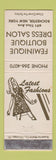 Matchbook Cover - Feminique Dress Salon women's clothes Rochester NY WEAR