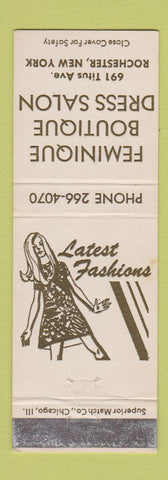 Matchbook Cover - Feminique Dress Salon women's clothes Rochester NY WEAR