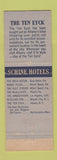 Matchbook Cover - Schine Hotels Ten Eyck Albany NY