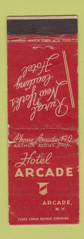 Matchbook Cover - Hotel Arcade NY WORN
