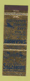 Matchbook Cover - Sagamore Bolton Landing NY gold WEAR