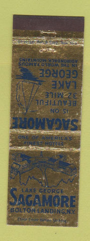 Matchbook Cover - Sagamore Bolton Landing NY gold WEAR
