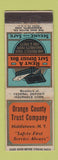 Matchbook Cover - Orange County Trust Middletown NY WEAR