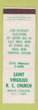 Matchbook Cover - Saint Virgilius RC Church Broad Channel NY