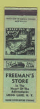 Matchbook Cover - Freeman's Store Long Lake NY WEAR