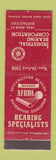 Matchbook Cover - Industrial Bearing Corp Buffalo NY