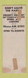 Matchbook Cover - Kensington Liquor Store Buffalo NY WEAR