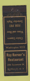 Matchbook Cover - Ray Kerner's Restaurant Buffalo NY