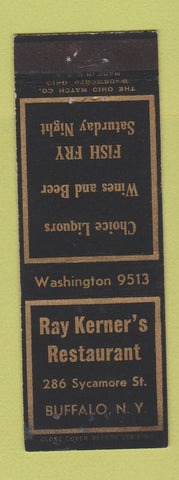 Matchbook Cover - Ray Kerner's Restaurant Buffalo NY