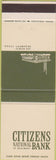 Matchbook Cover - Citizens National Bank Beaumont TX