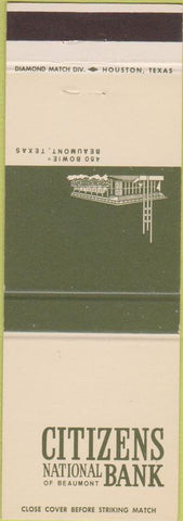 Matchbook Cover - Citizens National Bank Beaumont TX