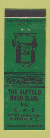 Matchbook Cover - Buffalo Irish Club Buffalo NY