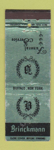 Matchbook Cover - Brinckmann Funeral Service Buffalo NY WORN