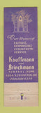 Matchbook Cover - Brinckmann Funeral Service Buffalo NY WORN