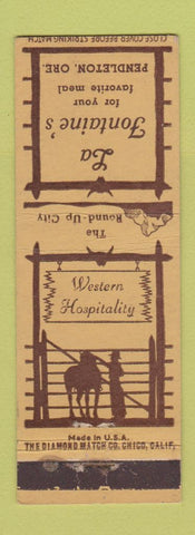 Matchbook Cover - La Fontaine's Pendleton OR WEAR