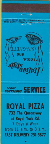 Matchbook Cover - Royal Pizza Toronto ON