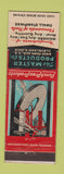 Matchbook Cover - Master Products Washers Cleveland OH