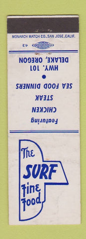 Matchbook Cover - The Surf Restaurant Delake OR WEAR