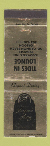 Matchbook Cover - Haystack House Tides In Lounge South Cannon Beach OR WORN