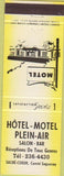 Matchbook Cover - Hotel Motel Plein Air Bar Sacre Coeur