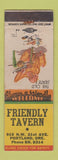 Matchbook Cover - Friendly Tavern Portland OR WEAR