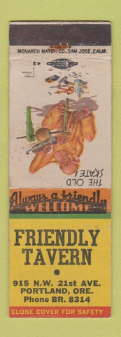 Matchbook Cover - Friendly Tavern Portland OR WEAR