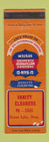 Matchbook Cover - Vanity Cleaners Ocean Lake OR