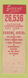Matchbook Cover - Eugene Hotel OR WEAR