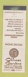 Matchbook Cover - Chinese Gardens Restaurant Portland OR