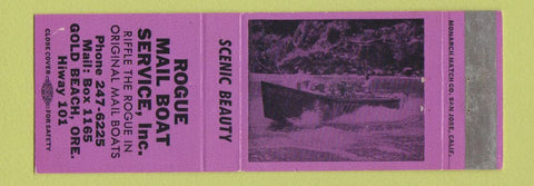 Matchbook Cover - Rogue Mail Boat Service Gold Beach OR WEAR