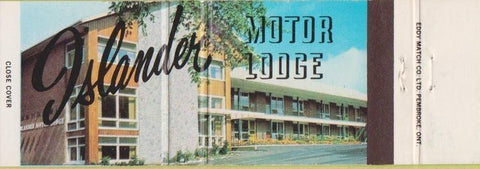 Matchbook Cover - Islander Motor Charlottetown Price Edward Island Hertz car